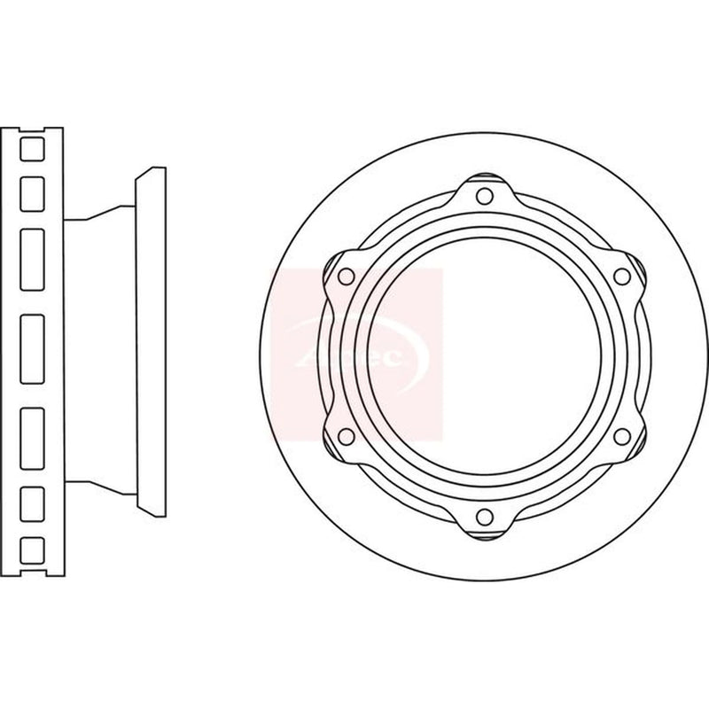 Apec 2 x Vented Rear Brake Discs DSK2892