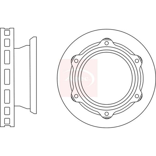 Apec 2 x Vented Rear Brake Discs DSK2892