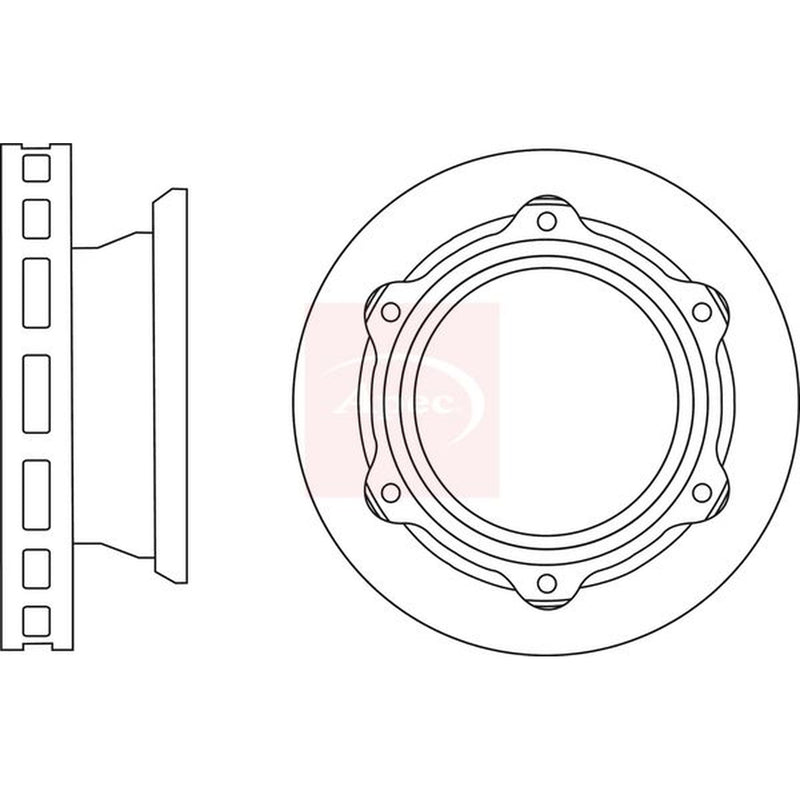Apec 2 x Vented Rear Brake Discs DSK2892