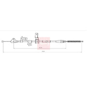 Apec Handbrake Cable Left Rear CAB1855