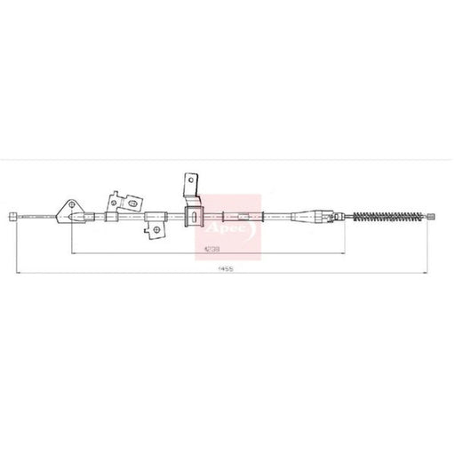 Apec Handbrake Cable Left Rear CAB1855