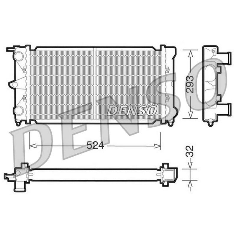Denso Engine Radiator DRM32020