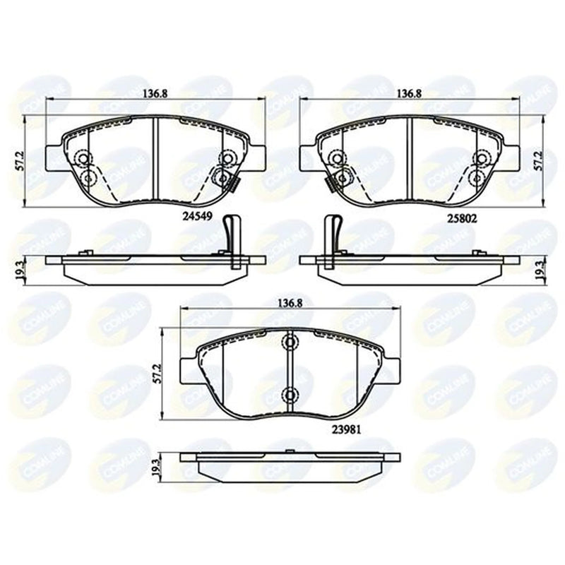 Comline 4 x Front Brake Pad Set CBP32141
