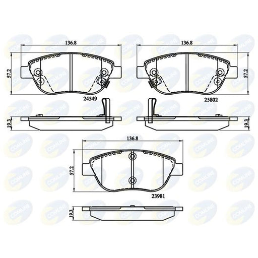 Comline 4 x Front Brake Pad Set CBP32141