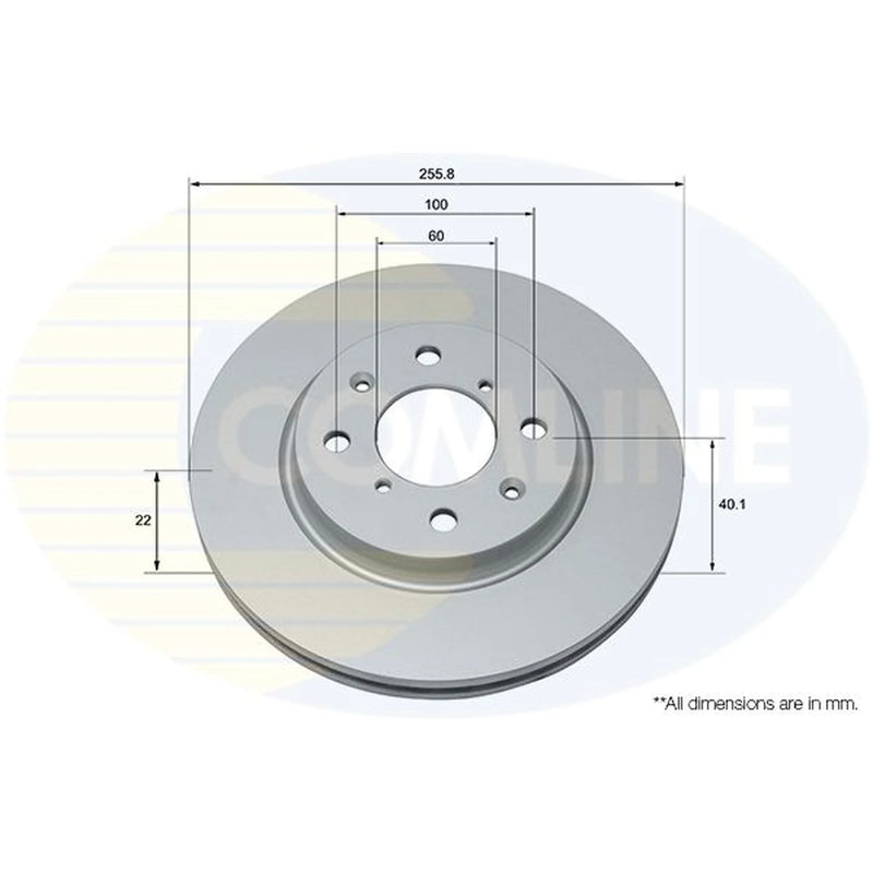 Comline 2 x Front Brake Discs ADC0931V