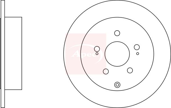 Apec 2 x Brake Disc Set Solid