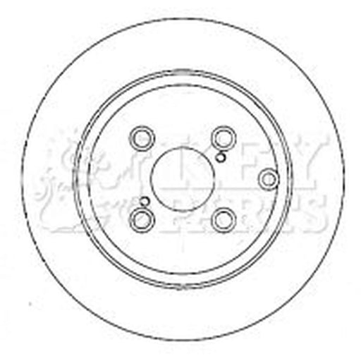 Key Parts 2 x Solid Rear Brake Discs KBD4380