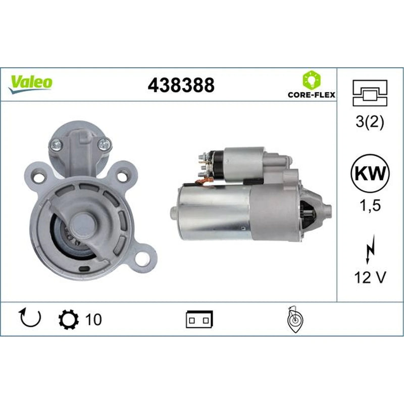 Valeo Starter Motor 12V 1.4kW 10 Teeth 438388