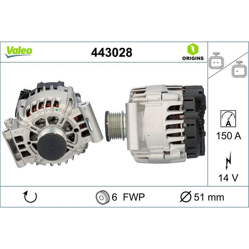 Valeo Car Alternator 12V 443028