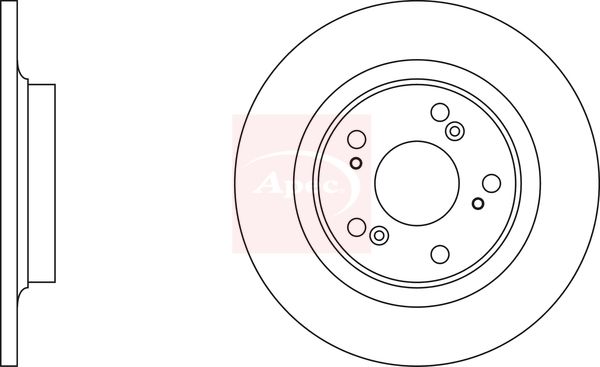 Apec 2 x Brake Disc Set Solid