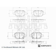 Blue Print Rear Brake Pad Set ADBP420073