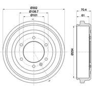 Mintex Brake Drum Assembly Rear MBD390