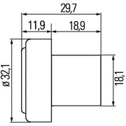 Hella Auxiliary Direction Indicator Lateral Mounting Connectors 2BM 340 825-311