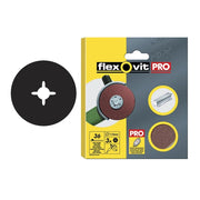 Flexovit Aluminium Oxide Fibre Disc 125mm Fine 80G (Pack 3) - 63642527538