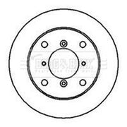 Borg & Beck 2 x Vented Front Brake Discs BBD5025