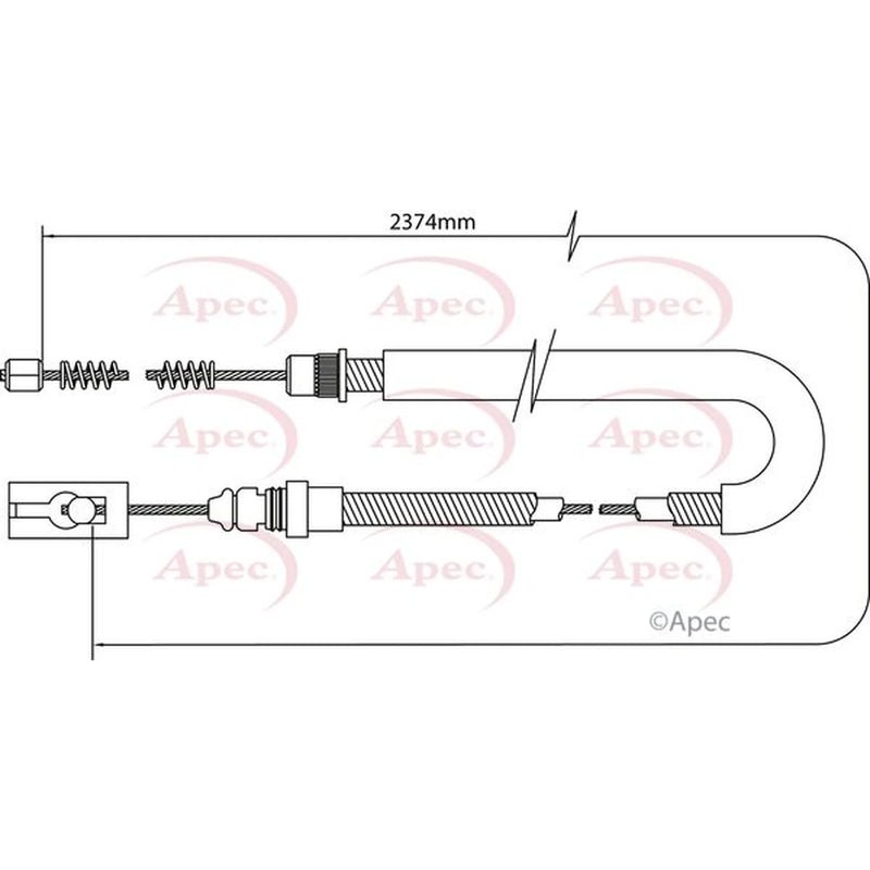 Apec Handbrake Cable Right Rear CAB1059