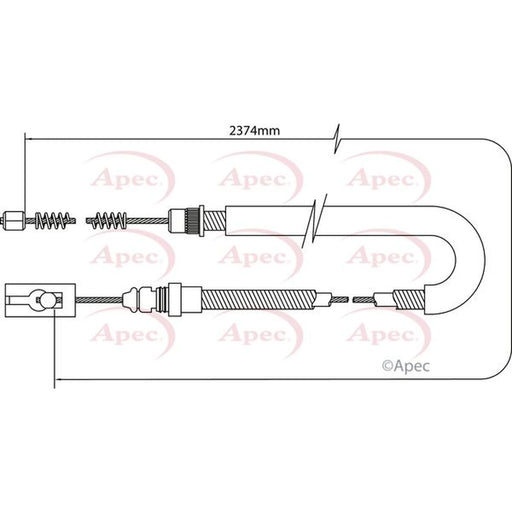 Apec Handbrake Cable Right Rear CAB1059