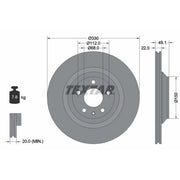 Textar 2 x Rear Brake Discs 92132603
