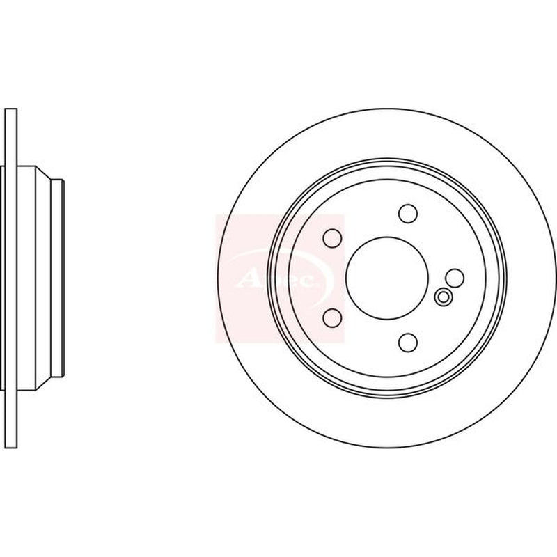 Apec 2 x Solid Rear Brake Discs DSK2135