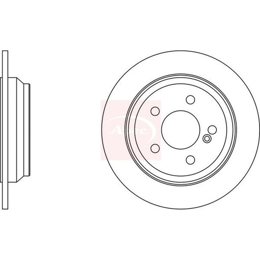 Apec 2 x Solid Rear Brake Discs DSK2135