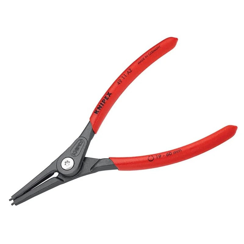 KNIPEX 49 11 A2 Precision Circlip Pliers External Straight 19-60mm - 49 11 A2 SB