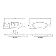 Brembo 4 x Front Brake Pad Set P24043