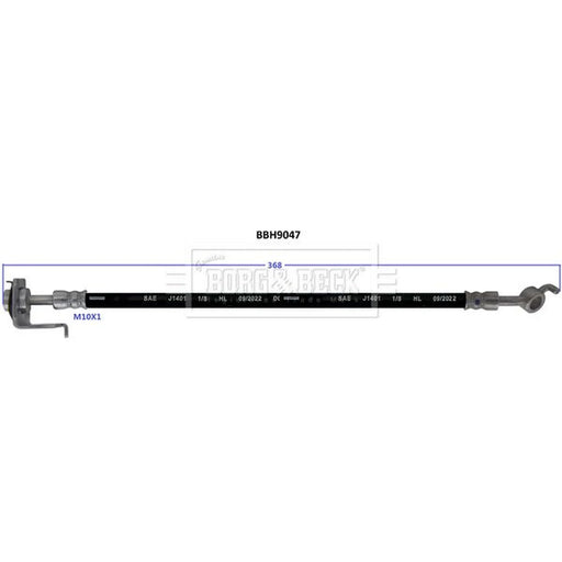 Borg & Beck Brake Hydraulic Hose Line Rear Left BBH9047