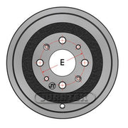 Juratek Brake Drum Assembly Rear JDR025