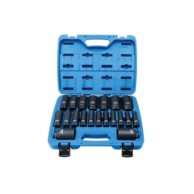 Laser Tools Deep Impact Socket Set 1/2"D 20pc - PL