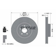 Textar 2 x Perforated Front Brake Discs 92277605