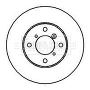 Borg & Beck 2 x Vented Front Brake Discs BBD4230