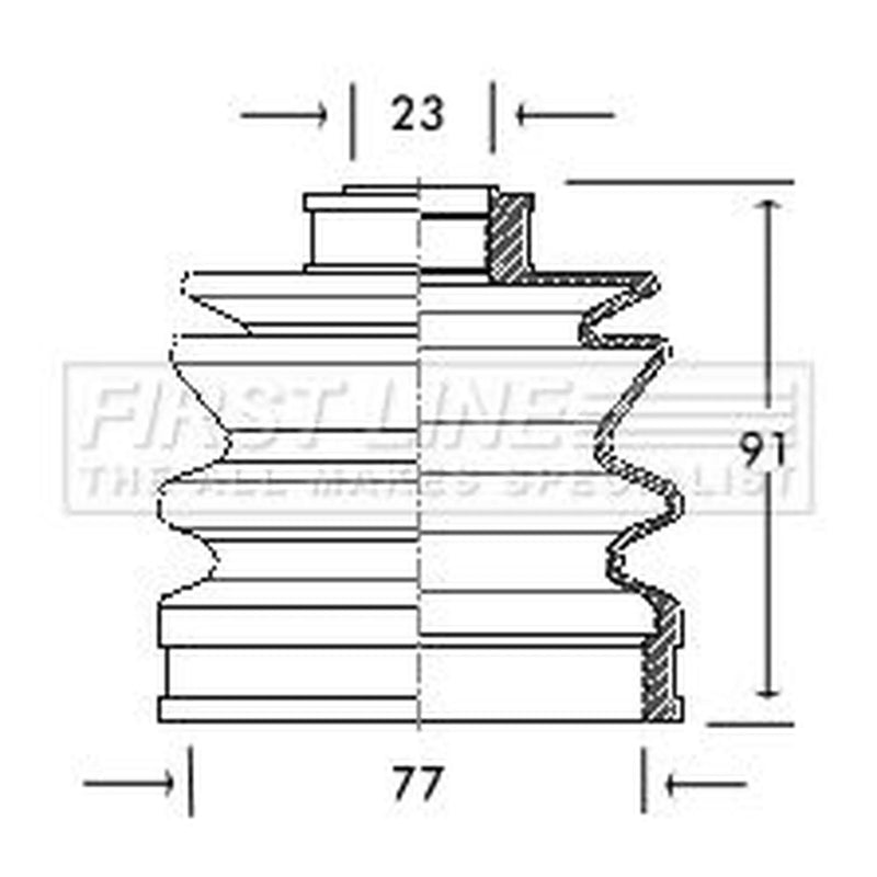 First Line Drive Shaft Bellow Kit Front Left FCB2054