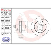 Brembo 2 x Solid Rear Brake Discs 08.9081.21