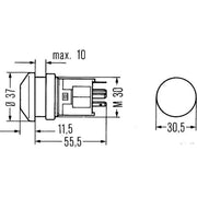 Hella Electrical Switch 6EF 003 916-061