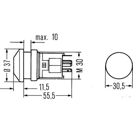 Hella Electrical Switch 6EF 003 916-061