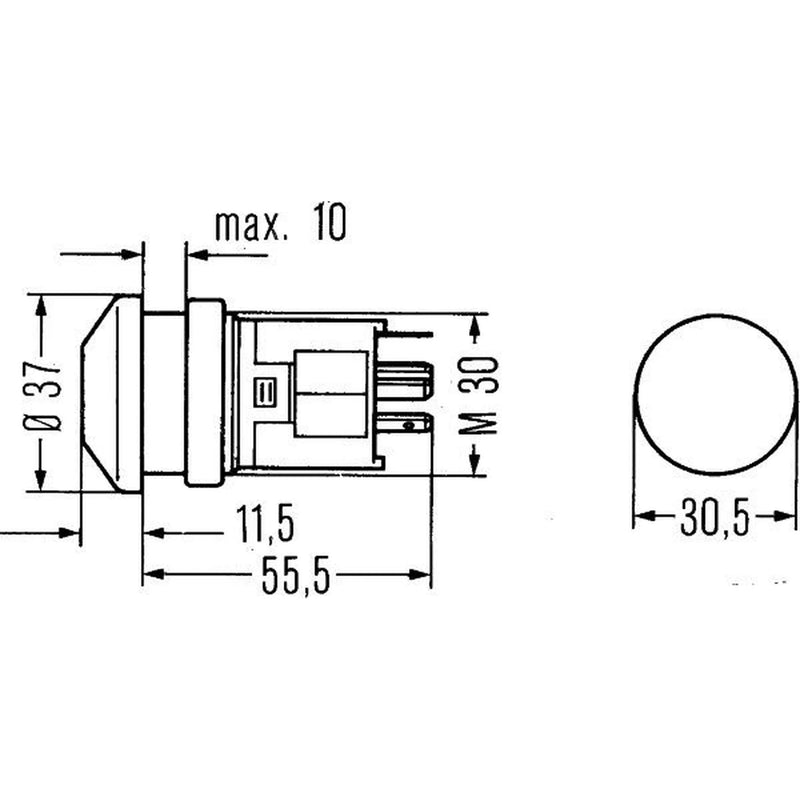 Hella Hazard Warning Light Switch Connectors 6HF 003 916-031