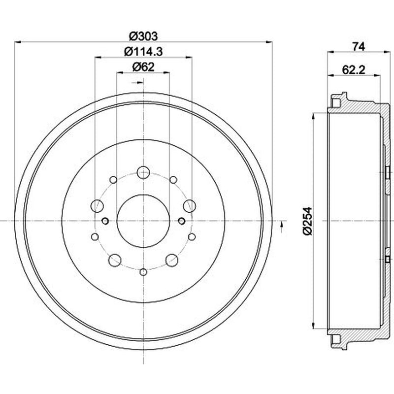 Mintex Brake Drum Assembly Rear MBD361