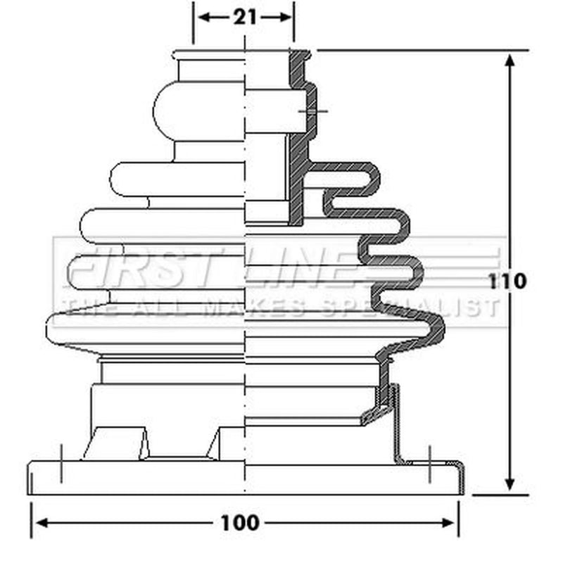 First Line Drive Shaft Bellow Kit Front Left FCB6173