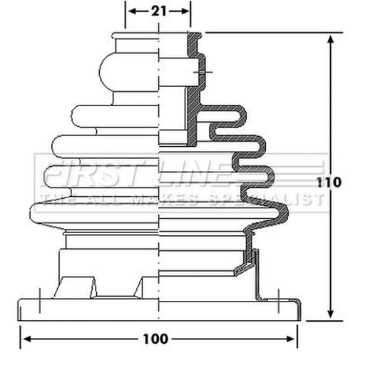 First Line Drive Shaft Bellow Kit Front Left FCB6173