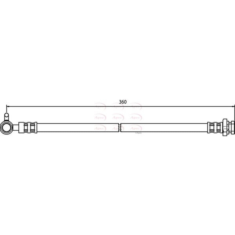 Apec Brake Hydraulic Hose Line Front Left HOS3781