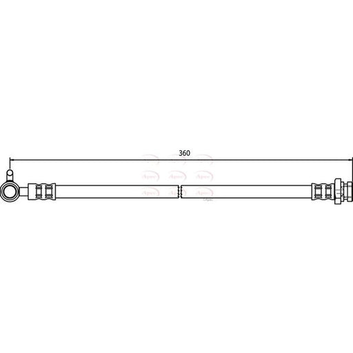 Apec Brake Hydraulic Hose Line Front Left HOS3781