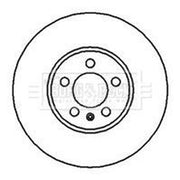 Borg & Beck 2 x Front Brake Discs BBD4105