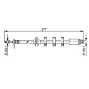 Bosch Brake Hydraulic Hose Line Front Left 1 987 476 809