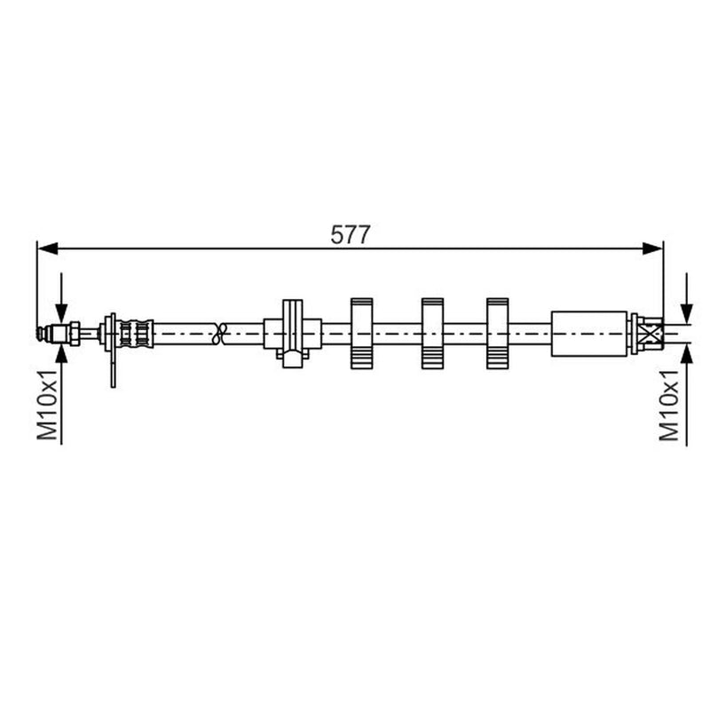 Bosch Brake Hydraulic Hose Line Front Left 1 987 476 809