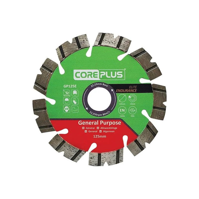 CorePlus GP125E Elite General-Purpose Diamond Blade 125mm - CORDBGP125E