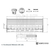 Blue Print Engine Oil Filter ADBP210103