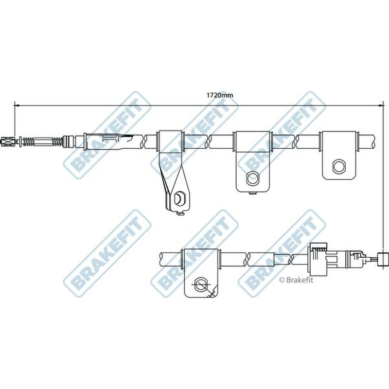 Apec Handbrake Cable Left Rear BBC3232