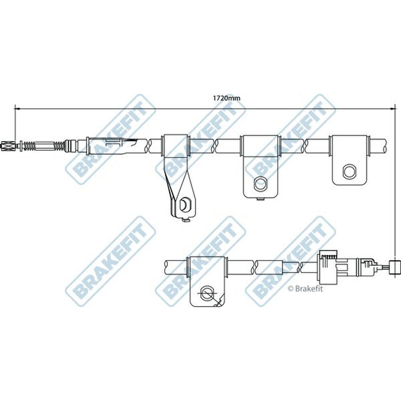 Apec Handbrake Cable Left Rear BBC3232