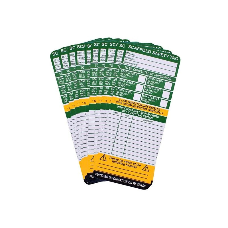 Scan Scaffold Tag Inserts Pack Of 10 - TG0110