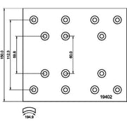 DON Don Cv Brake Lining Set NN622S7100
